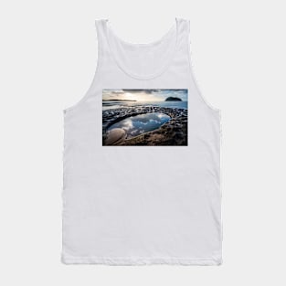 Sky reflections in a rockpool on the nsw central coast near lion island Tank Top